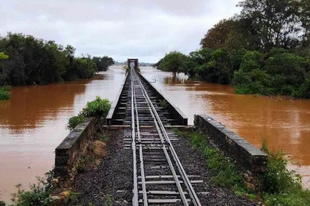Crece el Río Uruguay en las costas de Corrientes